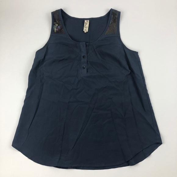 Floreta Womens Tank Top Navy Blue Size 2 - Picture 2 of 10
